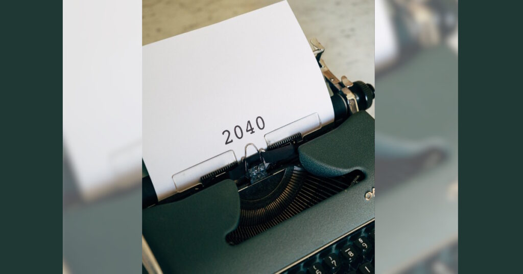 typewriter 2040 typed sheet paper